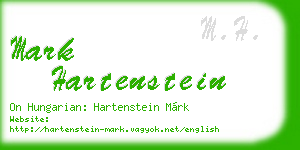 mark hartenstein business card